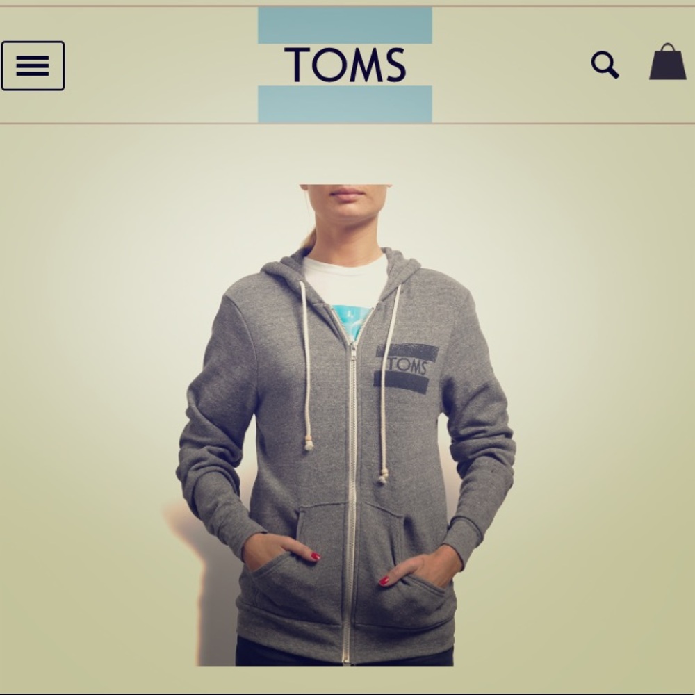 🔥3 for $10 SALE! Toms mint green classic zip up hoodie med